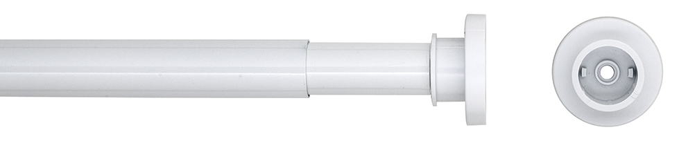 Βραχίονας Μπάνιου Πτυσσόμενος 125-220cm Φ.28 Λευκό Sealskin