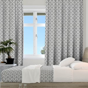 Κουρτίνα με Τρέσα 135x270 Liam 801 Black Lino