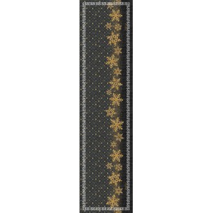 Χριστουγεννιάτικη Τραβέρσα 2 Όψεων 40x160 Με Laser Cut 2031 Anthracite Saint Clair