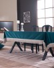 Βελούδινο Τραπεζομάντηλο 140x180cm Velvet 13 Πετρόλ Teoran