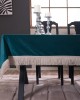 Βελούδινο Τραπεζομάντηλο 140x180cm Velvet 13 Πετρόλ Teoran