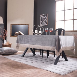 Βελούδινο Τραπεζομάντηλο 140x220cm Velvet 11 Γκρι Teoran