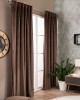 Βελούδινη Κουρτίνα Με Τρέσα 140x260 Velvet 03 Καφέ Teoran