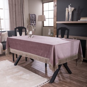 Βελούδινο Τραπεζομάντηλο 140x180cm Velvet 12 Ροζέ Teoran