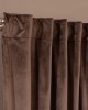 Βελούδινη Κουρτίνα Με Τρέσα 140x260 Velvet 03 Καφέ Teoran