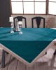 Βελούδινο Τραπεζομάντηλο 140x140cm Velvet 13 Πετρόλ Teoran