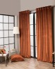 Βελούδινη Κουρτίνα Με Τρέσα 140x260 Velvet 05 Κεραμιδί Teoran
