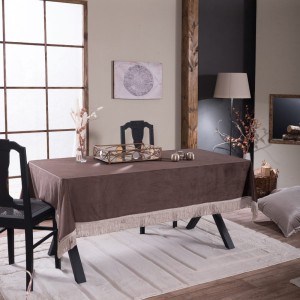 Βελούδινο Τραπεζομάντηλο 140x220cm Velvet 03 Καφέ Teoran