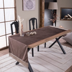 Βελούδινη Τραβέρσα 65x200cm Velvet 03 Καφέ Teoran