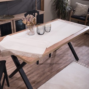 Βελούδινη Τραβέρσα 65x200cm Velvet 01 Ιβουάρ Teoran
