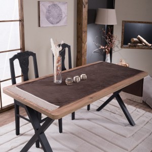 Βελούδινη Τραβέρσα 65x200cm Velvet 03 Καφέ Teoran