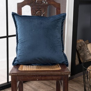 Βελούδινη Μαξιλαροθήκη 45x45 Velvet 04 Μπλε Teoran