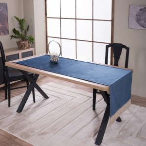 Βελούδινη Τραβέρσα 65x200cm Velvet 04 Μπλε Teoran