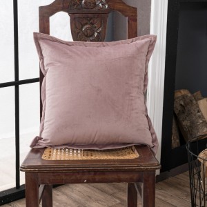 Βελούδινη Μαξιλαροθήκη 45x45 Velvet 12 Ροζέ Teoran