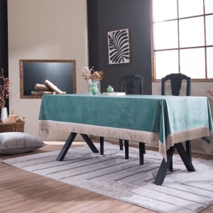 Βελούδινο Τραπεζομάντηλο 140x220cm Velvet 15 Σκονισμένο Πράσινο Teoran