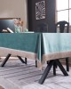 Βελούδινο Τραπεζομάντηλο 140x220cm Velvet 15 Σκονισμένο Πράσινο Teoran