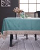 Βελούδινο Τραπεζομάντηλο 140x220cm Velvet 15 Σκονισμένο Πράσινο Teoran