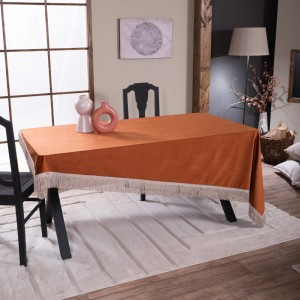 Βελούδινο Τραπεζομάντηλο 140x220cm Velvet 05 Κεραμιδί Teoran