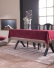 Βελούδινο Τραπεζομάντηλο 140x220cm Velvet 10 Μπορντώ Teoran