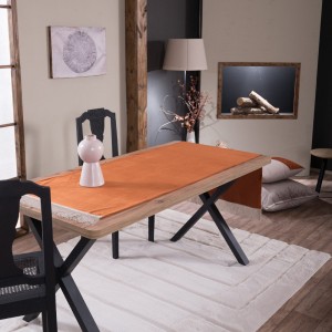 Βελούδινη Τραβέρσα 65x200cm Velvet 05 Κεραμιδί Teoran
