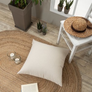 Μαξιλάρα Δαπέδου Χωρίς Γέμισμα 65x65 Guensa 11 Ivory Teoran