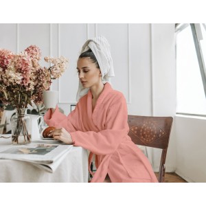 Βαμβακερό Μπουρνούζι Με Γιακά Hola 5 D.Pink Makis Tselios
