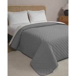 Υπέρδιπλο Chenille Κουβερλί 220x240 Mistral Grey Adam Home