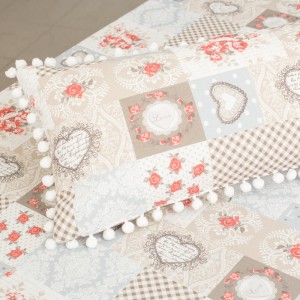 Διακοσμητικό Μαξιλάρι 30x60 Hearts Μπεζ Borea