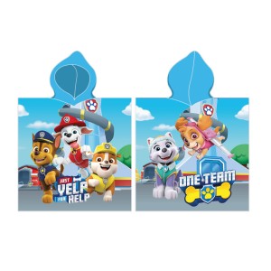 Παιδικό Πόντσο Microfiber 55x110 Paw Patrol Τυρκουάζ Borea