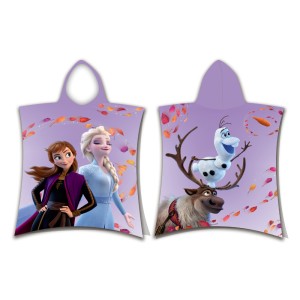 Παιδικό Βαμβακερό Πόντσο 50x115 320gsm Frozen Λιλά Disney Borea