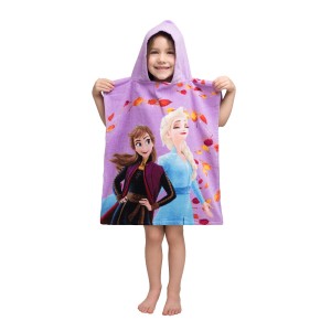 Παιδικό Βαμβακερό Πόντσο 50x115 320gsm Frozen Λιλά Disney Borea