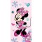 Βαμβακερή Πετσέτα Θαλάσσης Βελουτέ 70x140 320gsm Minnie Ροζ Disney Borea