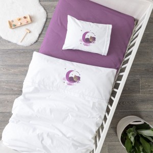 Κουβέρτα Κούνιας Sleeping Bear Μωβ 100 x 140 cm Borea Μωβ