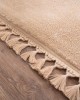 Βελούδινο Μακρόστενο Χαλάκι Με Κρόσσια 120x180 Softy 02 New Καμηλό Teoran