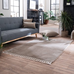 Βελούδινο Μακρόστενο Χαλάκι Με Κρόσσια 120x180 Softy 07 New Έλεφαντ Teoran