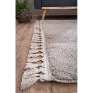 Βελούδινο Μακρόστενο Χαλάκι Με Κρόσσια 120x180 Softy 07 New Έλεφαντ Teoran