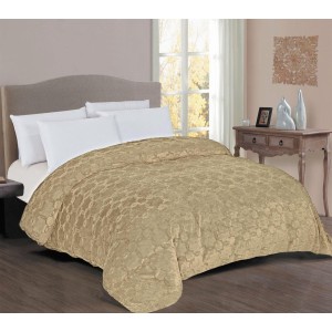 Ημίδιπλο Κουβερτοπάπλωμα Γούνα - Sherpa 160x220 1830 Beige Dimcol