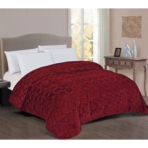 Ημίδιπλο Κουβερτοπάπλωμα Γούνα - Sherpa 160x220 1830 Bordeaux Dimcol