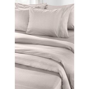 King Size Βαμβακερό Σεντόνι Με Λάστιχο 180x200+32cm Color Plus Perla Guy Laroche