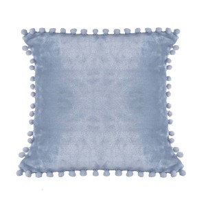 Μαξιλαράκι Φιγούρας Fleece Με Πομ - Πομ 43x43 Pomy Blue Makis Tselios