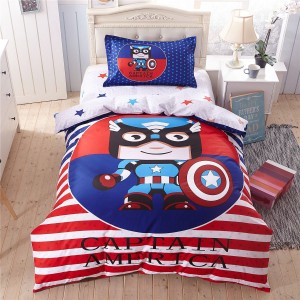 Σετ Ημίδιπλο Βαμβακοσατέν Κουβερλί 160x240 Captain America 4921 Mc Decor