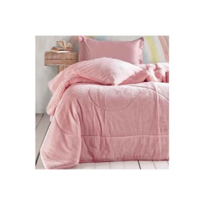 Σετ Υπέρδιπλο Κουβερτοπάπλωμα 3τμχ 220x240 Waves Pink McDecor