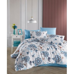 Σετ Ημίδιπλο Βαμβακερό Πάπλωμα 160x240 Olezka Blue McDecor