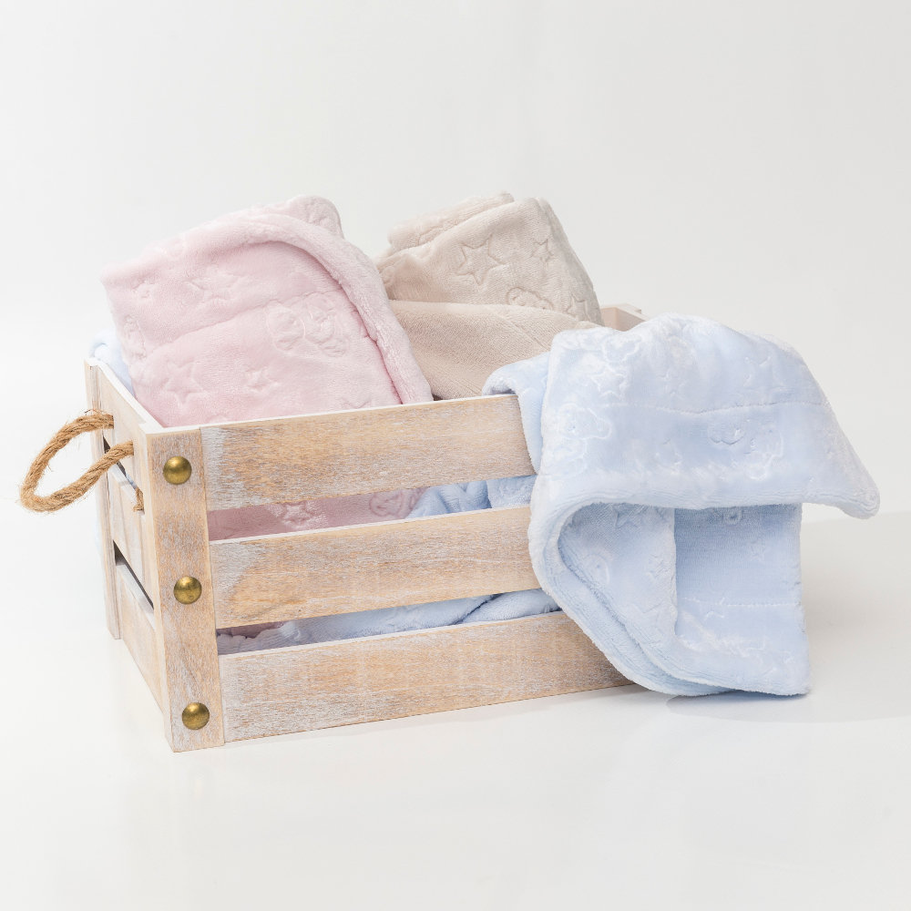 Fleece Κουβέρτα Κούνιας 110x140 Teddy Bear Γαλάζιο Borea