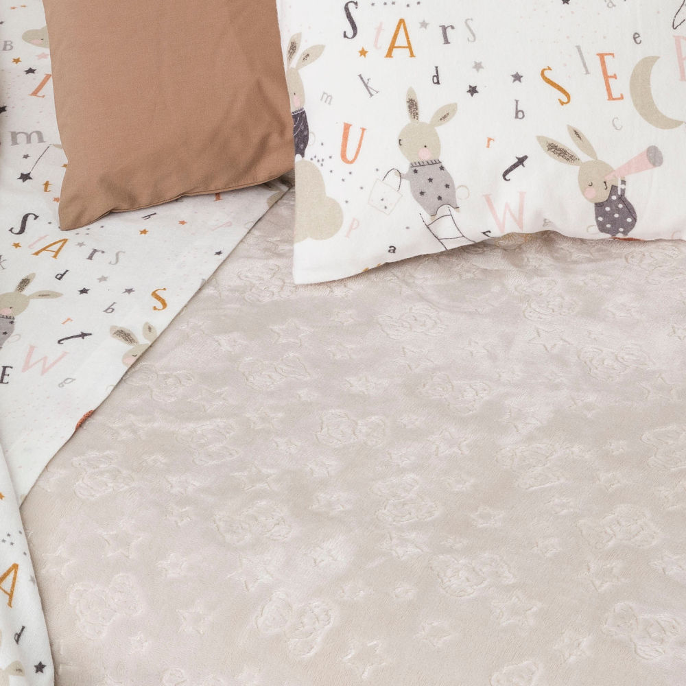 Fleece Κουβέρτα Κούνιας 110x140 Teddy Bear Γαλάζιο Borea