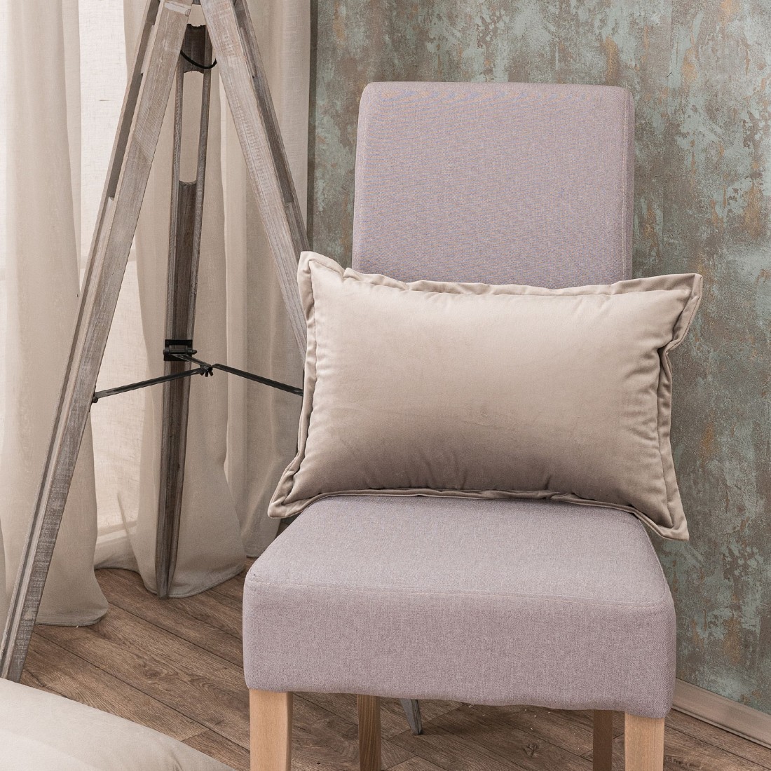 Βελούδινη Μαξιλαροθήκη 30x50 Velvet 07 Γκρεζ Teoran