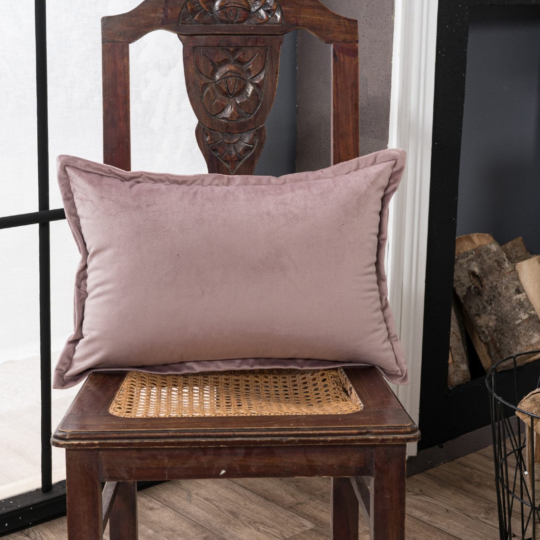 Βελούδινη Μαξιλαροθήκη 30x50 Velvet 12 Ροζέ Teoran