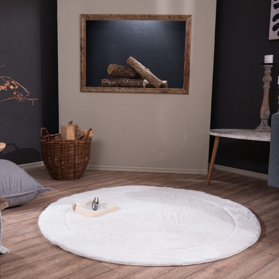 Στρογγυλό Γούνινο Χαλί Φ160 Floor 01 Teoran