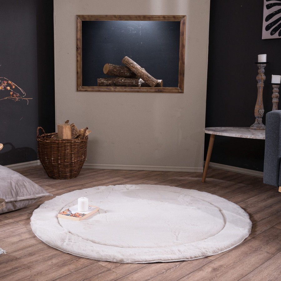 Στρογγυλό Γούνινο Χαλί Φ160 Floor 02 Teoran