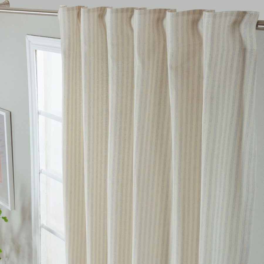 Lurex Κουρτίνα Με Τρέσα 140x260 Guensa 11 Ivory Teoran